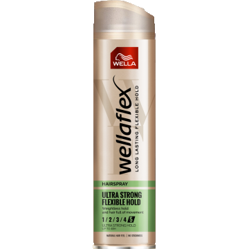 Fixativ cu grad de fixare 5 Ultra Strong Flexible Hold Wellaflex, 250ml, Wella