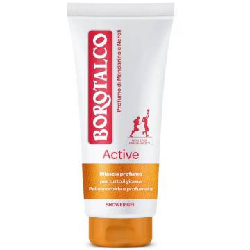 Gel dus Active Mandarine & Neroli, 200ml, Borotalco