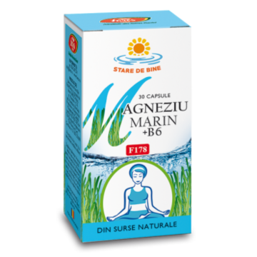 Magneziu Marin si Vitamina B6, 30 capsule, Fares