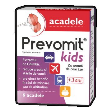 Prevomit kids acadele cu aroma de coacaze, 6 bucati, Zdrovit