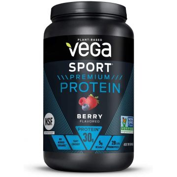 Proteina vegetala cu aroma de fructe de padure Sport Premium Protein, 801g, Vega