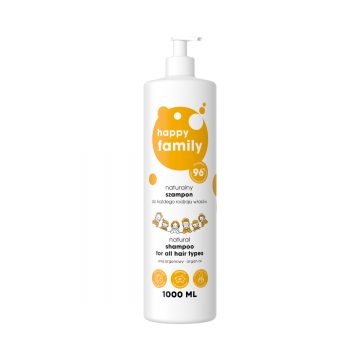 Sampon pentru toate tipurile de par Happy Family, 1000ml, 4Organic