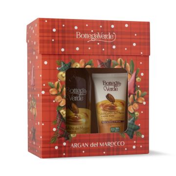 Set de Craciun pentru curatarea si hidratarea corpului cu ulei de argan - Argan del Marocco, Bottega Verde