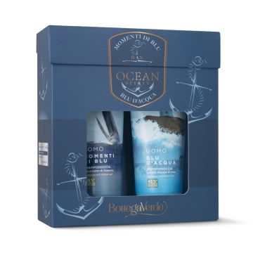 Set de curatare a corpului cu arome marine pentru barbati - Momenti di Blu, Bottega Verde