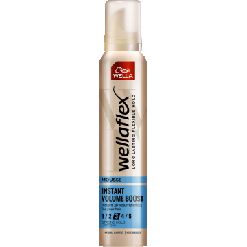 Spuma pentru par cu grad de fixare 3 Instant Volume Boost Wellaflex, 200ml, Wella