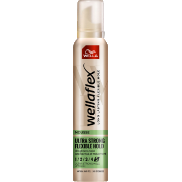 Spuma pentru par cu grad de fixare 5 Ultra Strong Flexible Hold Wellaflex, 200ml, Wella