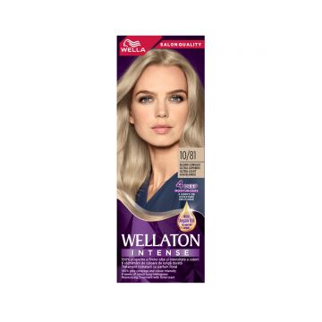 Vopsea de par permanenta Blond Cenusiu 10.81 Wellaton, 110ml, Wella