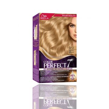 Vopsea de par permanenta Blond Foarte Deschis 9/0 Color Perfect, 135ml, Wella