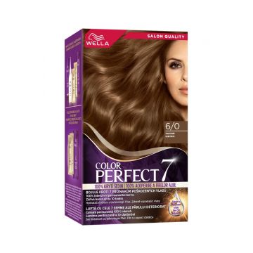 Vopsea de par permanenta Blond Inchis 6/0 Color Perfect, 135ml, Wella