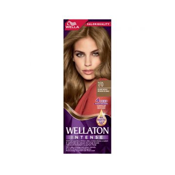 Vopsea de par permanenta Blond Mediu 7.0 Wellaton, 110ml, Wella