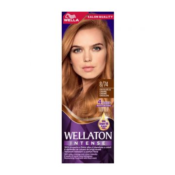 Vopsea de par permanenta Ciocolata cu Caramel 8.74 Wellaton, 110ml, Wella