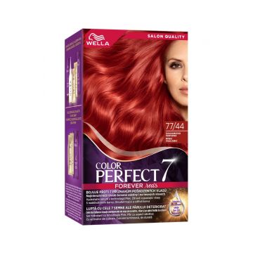 Vopsea de par permanenta Rosu Vulcanic 77/44 Color Perfect, 135ml, Wella