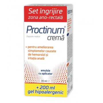 Zdrovit Proctinum Set ingrijire zona ano-rectala Crema 30 ml + Gel 200 ml