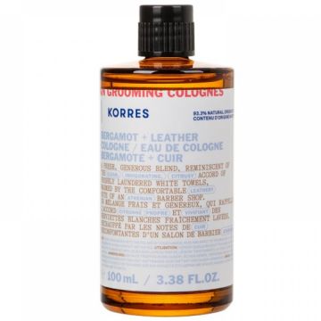 Apa de colonie Bergamot Leather, 100ml, Korres