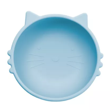 Bol din silicon Kitty I, 6 luni+, Aqua Blue, Appekids