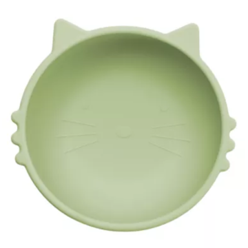 Bol din silicon Kitty I, 6 luni+, Raw Green, Appekids