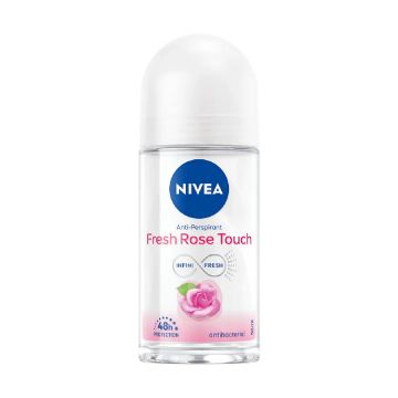 Deodorant roll-on pentru femei Fresh Rose Touch, 50ml, Nivea