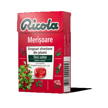 Dropsuri din plante Cranberry, 40g, Ricola