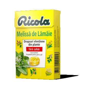 Dropsuri din plante Lemon Mint, 40g, Ricola