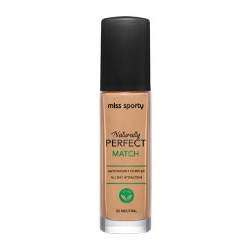 Fond de ten Naturally Perfect Match 20 Neutral, 30ml, Miss Sporty