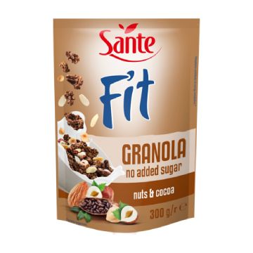 Granola fit cu nuci si cacao, 300g, Sante