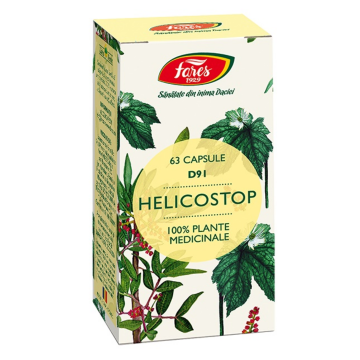 Helicostop D91, 63 capsule, Fares