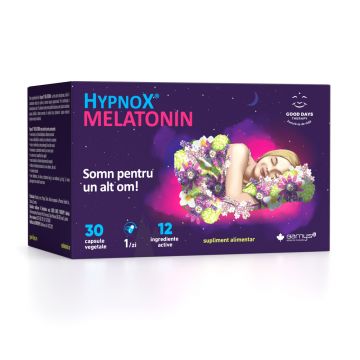 HypnoX Melatonin + Triptofan + Complex Natural, 30 capsule vegetale, Good Days Therapy