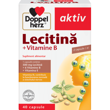 Lecitina+Vitamina B si E, 40 capsule, Doppelherz