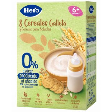 Pudra instant de cereale cu biscuiti +6 luni, 340g, Hero Baby