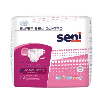 Scutecele cu sistem inchis Super Quatro, Medium, 10 bucati, Seni