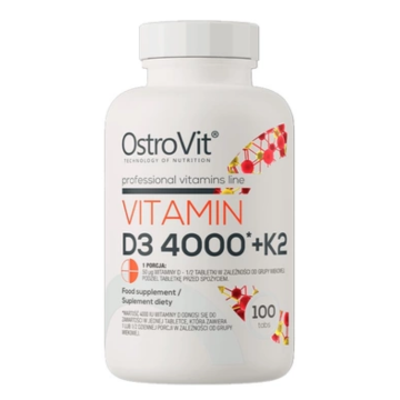 Vitamina D3 4000IU Si Vitamina K2, 100 tablete, OstroVit