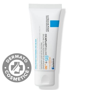 Balsam ultra-reparator calmant protector anti-pete pigmentare Cicaplast Baume B5+ SPF50, 40ml, La Roche-Posay