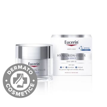 Crema de zi Hyaluron-Filler pentru piele uscata cu SPF 15, 50ml, Eucerin