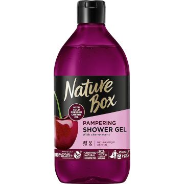 Gel de dus cu ulei din samburi de cirese presat la rece, 385ml, Nature Box