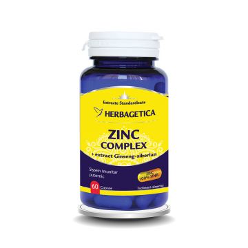 Herbagetica Zinc complex x 60 capsule