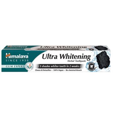 Pasta de dinti Ultra Whitening Charcoal, 75ml, Himalaya