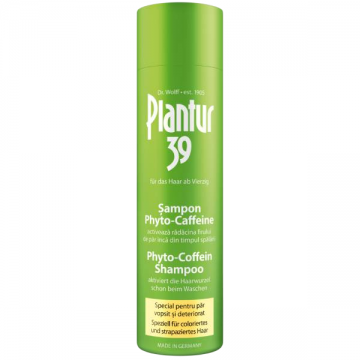 Sampon pentru par vopsit si deteriorat Plantur 39 Phyto-Caffeine, 250ml, Plantur