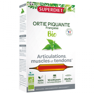 Urzica Bio, 15ml x 20 fiole sticla, Superdiet