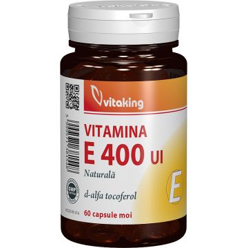 Vitamina E naturala 400UI, 60 capsule gelatinoase, Vitaking