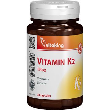 Vitamina K2 naturala 100μg, 30 capsule, Vitaking