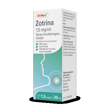 Dr. Max Zotrina spray bucofaringian 1.5mg/ml, 30ml