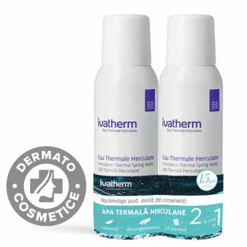 Pachet Apa termala Herculane 1+1 Gratuit, 2 x 100ml, Ivatherm Pachet Apa termala Herculane 1+1 Gratuit, 2 x 100ml, Ivatherm