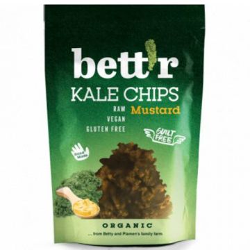 Chips din kale cu mustar raw fara gluten Bio, 30g, Bettr