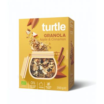 Granola cu mar si scortisoara fara gluten, 350g, Turtle