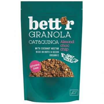 Granola cu migdale si ciocolata neagra fara gluten Bio, 300g, Bettr