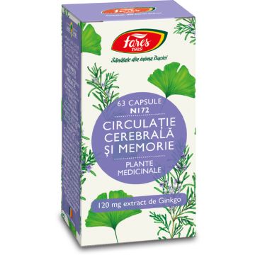 Circulatie cerebrala si memorie N172, 60 capsule, Fares