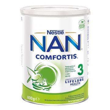 Lapte praf Nan 3 Comfortis, incepand de la 12 luni, 800 g, Nestle