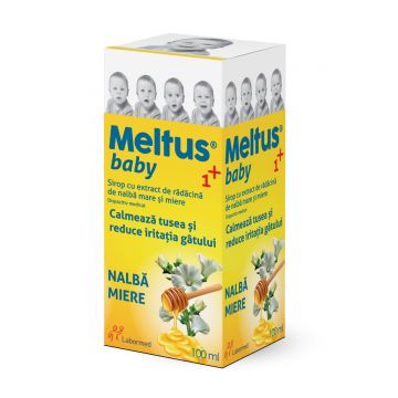 Meltus sirop baby 1+ cu nalba si miere, 100ml, Labormed