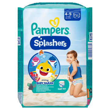 Scutece chilotel pentru apa, Marimea 4-5, 9-15kg, 11 bucati, Pampers