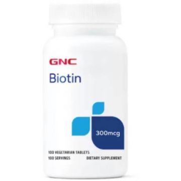 Biotina 300 mcg, 100 tablete, GNC